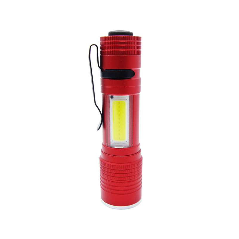 LS-FL25 Aluminum Alloy Red Dry Battery Flashlight